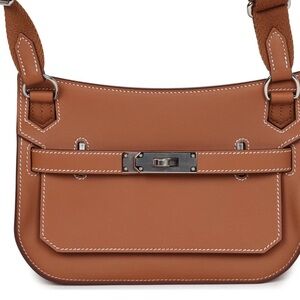 Hermes Brown Leather Crossbody Bag